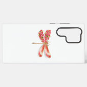 Coque Samsung Galaxy libellule de fleurs avec sakura de bijoux (Verso Horizontal)