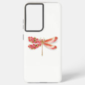 Coque Samsung Galaxy libellule de fleurs avec sakura de bijoux (Verso)