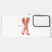 Coque Samsung Galaxy libellule de fleurs avec sakura de bijoux (Verso Horizontal)