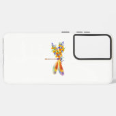 Coque Samsung Galaxy libellule de fleurs jaunes (Côté gauche)