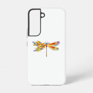 Coque Samsung Galaxy libellule de fleurs jaunes