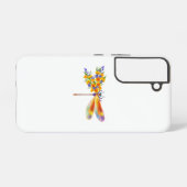Coque Samsung Galaxy libellule de fleurs jaunes (Verso Horizontal)