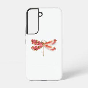Coque Samsung Galaxy Libellule fleur avec sakura bijoux