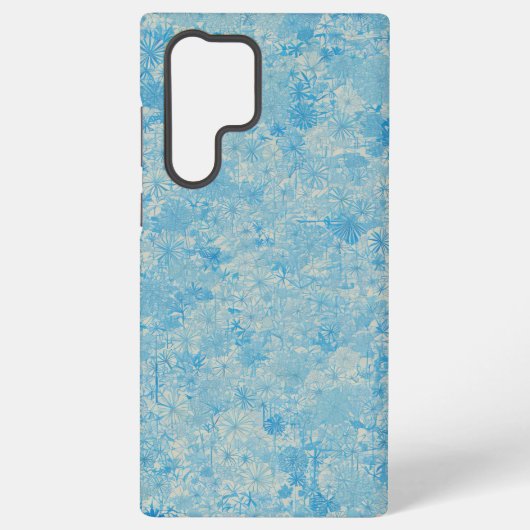 Coque Samsung Galaxy Light Blue Floral Field Phone Case (Verso)