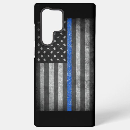 Coque Samsung Galaxy Ligne bleue mince (Verso)
