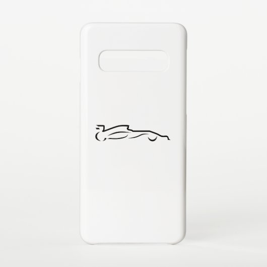 Coque Samsung Galaxy Ligne de voiture de course dessin Silhouette (Dos)