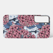 Coque Samsung Galaxy Lilac en rose et bleu (Verso Horizontal)