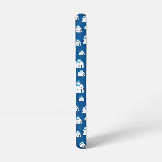 Coque Samsung Galaxy L'île grecque Santorin Blue Dome Eglise Monogramme (Côté gauche)