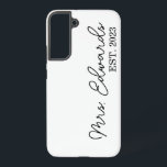Coque Samsung Galaxy Limite Cursive Mme Custom Nom de famille Mariage C<br><div class="desc">Ceci est un minimal Cursive Personnalisé Madame Nom Mariage Cadeau Samsung Galaxy Téléphone Case!</div>