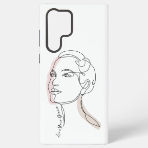 Coque Samsung Galaxy Line Art Dessin de femme - Vivez vos rêves