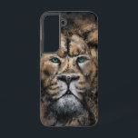 Coque Samsung Galaxy Lion aux yeux verts<br><div class="desc">Strong Lion - King - Art Abstrait Modern Style Painting - Choisissez / Ajoutez votre texte unique / Nom / Couleur - Faites votre cadeau spécial - Redimensionnez et déplacez ou supprimez et ajoutez des éléments / du texte avec l'outil de personnalisation ! Peinture et design par MIGNED. S'il vous...</div>