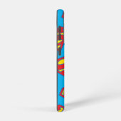 Coque Samsung Galaxy Logo classique Supergirl avec fond bleu (Côté droit)