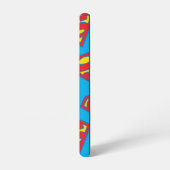 Coque Samsung Galaxy Logo classique Supergirl avec fond bleu (Côté gauche)