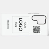 Coque Samsung Galaxy Logo Code QR Blanc Professionnel (Verso Horizontal)
