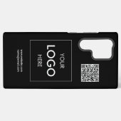 Coque Samsung Galaxy Logo Code QR noir (Verso Horizontal)