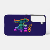 Coque Samsung Galaxy Logo du chien de dessus Dk Blue (Verso Horizontal)