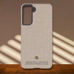 Coque Samsung Galaxy Logo Élégant Entreprise Entreprise Entreprise<br><div class="desc">Un modèle d'affaires beige simple et élégant dans un style moderne minimaliste et luxueux qui peut être facilement mis à jour avec le logo et le texte de votre entreprise. Conçu avec un logo en or métallique brossé modèle, vous pouvez customiser en changeant le texte et l'image en utilisant les...</div>