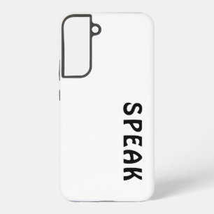 Coque Samsung Galaxy Logo SPEAK Blanc doux