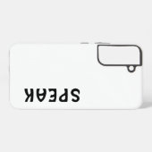 Coque Samsung Galaxy Logo SPEAK Blanc doux (Verso Horizontal)