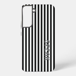 Coque Samsung Galaxy Logo Speed Black White Stripes Samsung Téléphone C