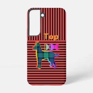 Coque Samsung Galaxy Logo Top Chien Green Plaid