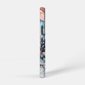 Coque Samsung Galaxy Lotus Dream Navy et Blush Watercolor (Côté droit)