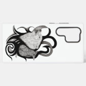 Coque Samsung Galaxy Loup blanc avec art tribal coréen (Verso Horizontal)