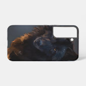 Coque Samsung Galaxy loup noir (Verso Horizontal)