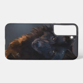Coque Samsung Galaxy Loup noir (Verso Horizontal)