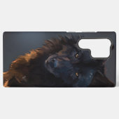 Coque Samsung Galaxy Loup noir (Verso Horizontal)