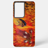 Coque Samsung Galaxy Louvre rouge dragon (Verso)