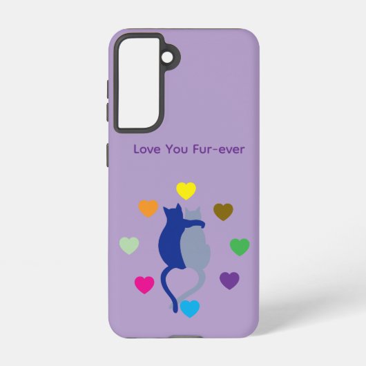 Coque Samsung Galaxy Love You Fur-ever Cat Galaxy Case – Purple (Verso)
