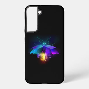 Coque Samsung Galaxy Lucioles néon sur fond noir