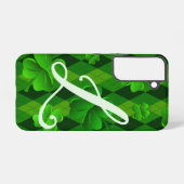 Coque Samsung Galaxy Lucky Clovers Jacquard Motif irlandais Luck (Verso Horizontal)