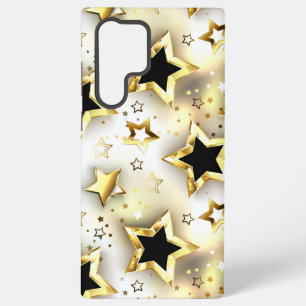 Coque Samsung Galaxy Lumière transparente avec étoiles or