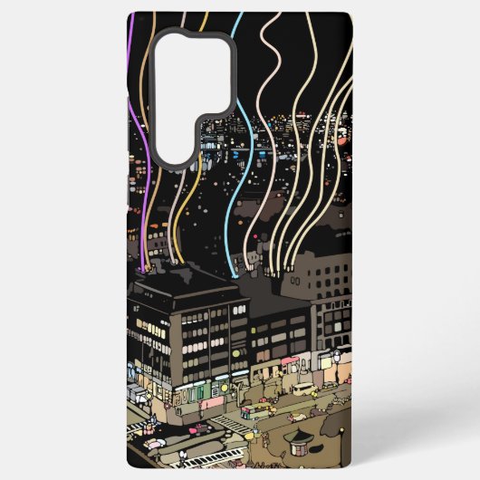 Coque Samsung Galaxy Lumières de la ville de Boston (Verso)