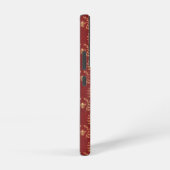 Coque Samsung Galaxy Luxury Deep Red Gold Bee Wreath Grid Faith  (Côté droit)