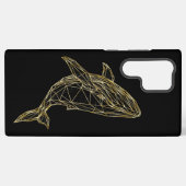 Coque Samsung Galaxy Luxury Gold Geometric Whale  (Verso Horizontal)