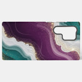 Coque Samsung Galaxy Luxury Gold Glitter Marble Pattern (Verso Horizontal)