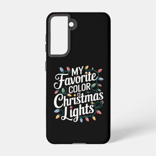 Coque Samsung Galaxy Ma couleur préférée est les lumières de Noël Fêtes (Verso)