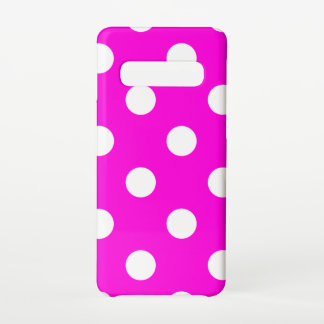 Coque Samsung Galaxy S10 Magenta pois #FF00DC