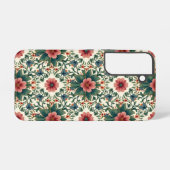 Coque Samsung Galaxy Magie des fleurs boho - dans des nuances de vert e (Verso Horizontal)