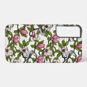 Coque Samsung Galaxy Magnolia en floraison et tireur (Verso Horizontal)