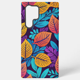 Coque Samsung Galaxy Main dessinée couleur automne Feuilles Rustique Mo