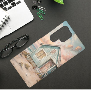 Coque Samsung Galaxy Maison de plage Cottage côtier cosy Aquarelle 