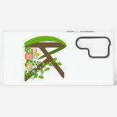 Coque Samsung Galaxy Majuscule K monogramme floral (Verso Horizontal)