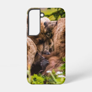 Coque Samsung Galaxy Mama bear nourrit ses deux petits, Lake Clark Nati