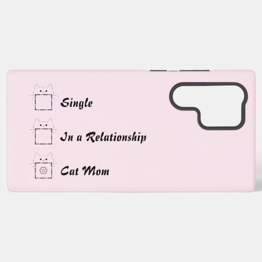 Coque Samsung Galaxy Maman Chat Chat Mignon Rose (Verso Horizontal)