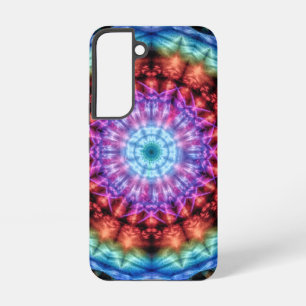Coque Samsung Galaxy Mandala arc-en-ciel kaléidoscope vibrant tie-dye