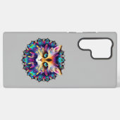 Coque Samsung Galaxy Mandala avec joli portrait de chat en fureur (Verso Horizontal)